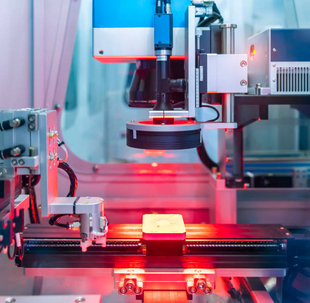 istock smart robot in manufacturing industry for industry 4.0 and technology concept. Robotic vision sensor camera system. 2169293682