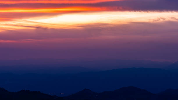 istock Beautiful sunset over the mountain in Thailand. 2169295152