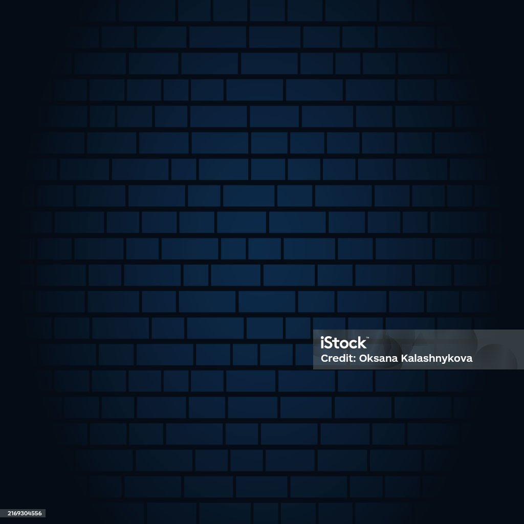 Subtle Brickwork Background Dark Brick Wall Background With Subtle Spotlight Effect Stock ...