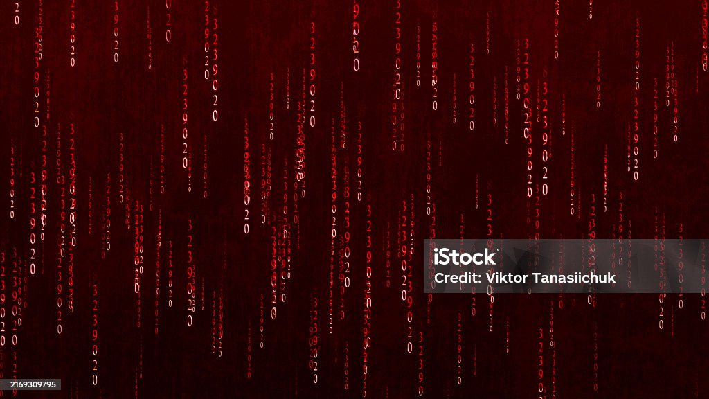Matrix Digital Binary Code Moving Down Hightech Digital Binary Code In ...