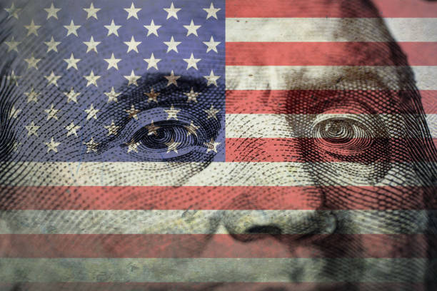 istock Benjamin Franklin's look on a hundred dollar bill. Benjamin Franklin portrait macro usa dollar banknote or bill 2169326576