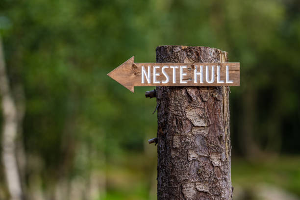 istock sign showing the way to the next hole. 2169333776