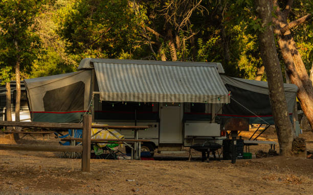 istock Rv popup trailer camping 2169335716