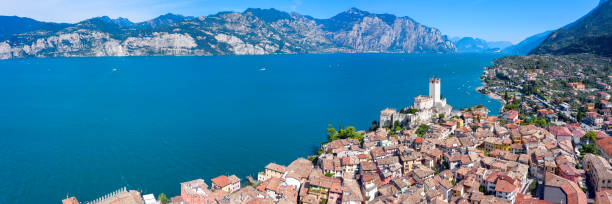 istock Panoramic aerial view of Malcesine Town 2169344739