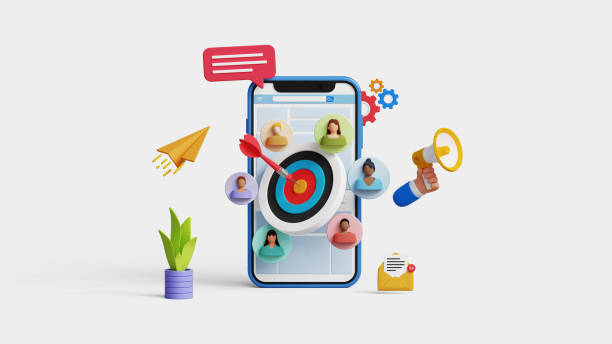 istock Target audience for advertising. Finding customer or client through social media campaign. Focus group research. 3D smartphone with targeted audience and marketing icons 2169349683