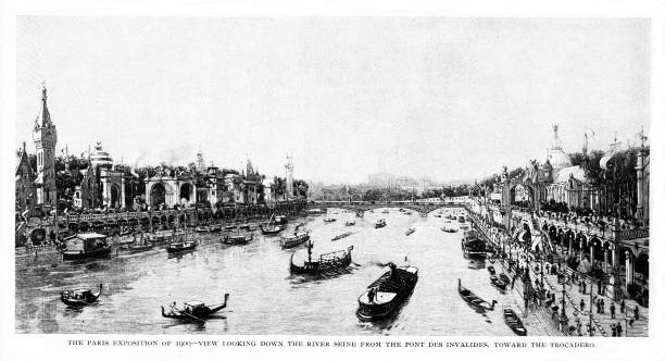 istock Paris Exposition 1900 and Seine River, Paris, France, 19th Century History 2169351830