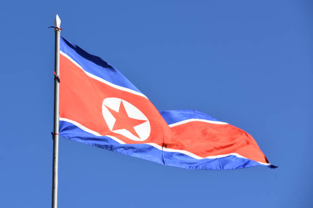 TheNorth Korean Flag in Pyongyang