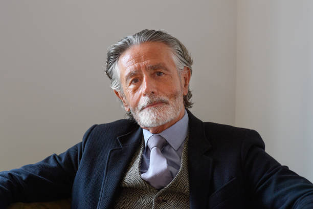 Front portrait of a senior man