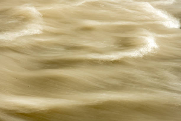 Muddy Water Of Carbon River Rushes Past with blurry finish