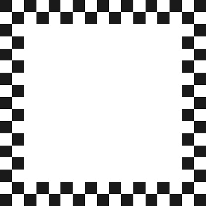 Checkered Rectangle Frame Square Race Checker Flag Pattern Checkerboard ...