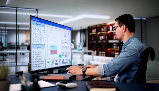 istock Appointment Schedule Planner And Date Calendar On Laptop 2169373843