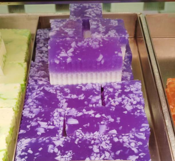 Butterfly Pea Flower with Young Coconut Cake
