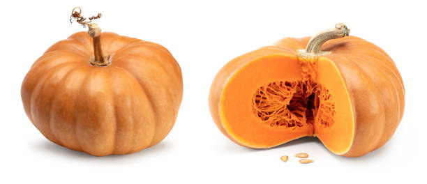 istock piece of pumpkin isolated on white background. clipping path 2169383701