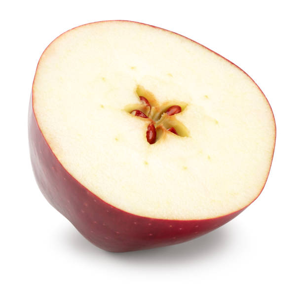 istock half of red apple isolated on white background. clipping path 2169383742