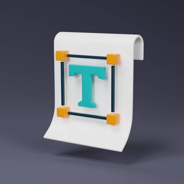 Text file icon. Ideal for depicting digital communication, information exchange, and technological advancements. 3D render illustration