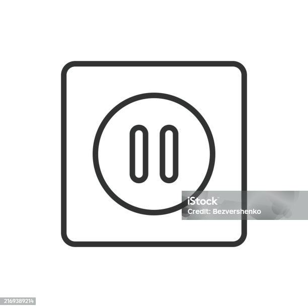 Empty Pause Panel Pause In Line Design Pause Stop Break Hold Rest Wait Pause Button On ...