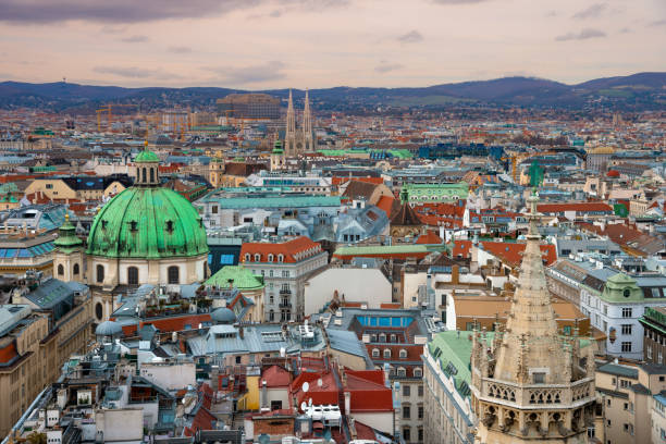 istock Street view with statue, museum, palace in Vienna, Austria 2169391102