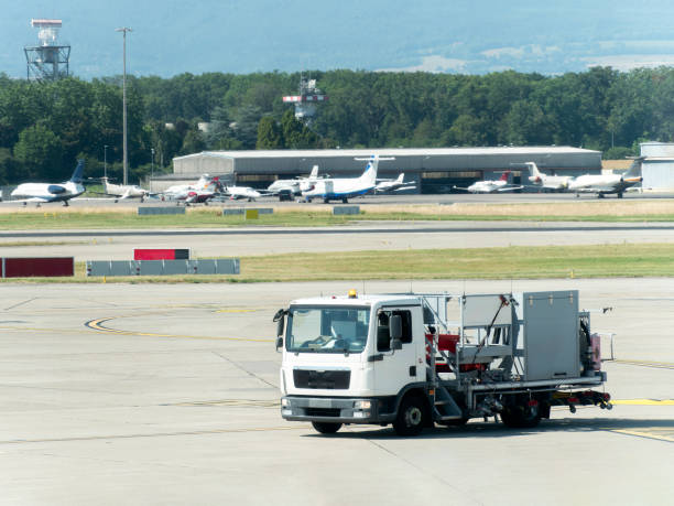 istock Airport Ground Support Vehicle on Runway 2169392368