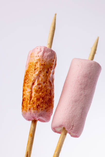istock Marshmallow Skewer Focus: Toasted and Untoasted Marshmallows in Vertical Layout 2169394349