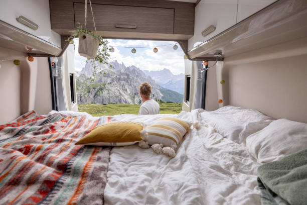 istock Mountain Vibes: Man Soaking in the View from His Camper Van 2169395808