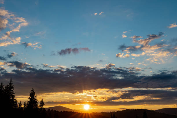 istock Beautiful landscape with clouds in the mountains at sunrise. 2169401114