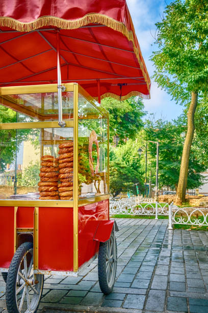 istock Red cart for simits in Istanbul 2169401561