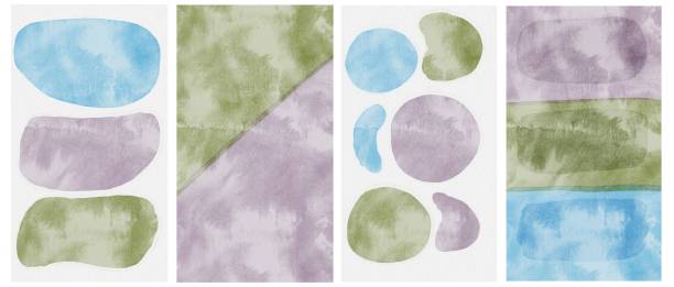 istock Abstract background set for social media stories. Hand drawn theme templates in pastel watercolor. Suitable for text, line drawings. Simple, stylish, minimal design. 2169406290