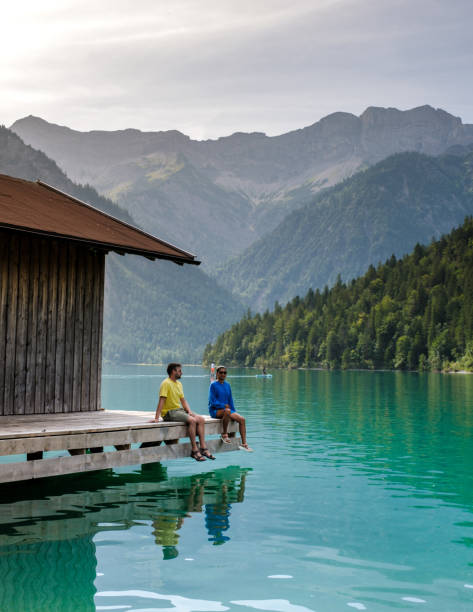 istock Tranquil moments by the lake at Plansee, Austria stunning mountain backdrop 2169409493
