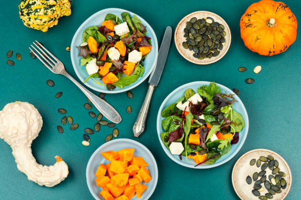 istock Autumn pumpkin or squash salad. 2169411436