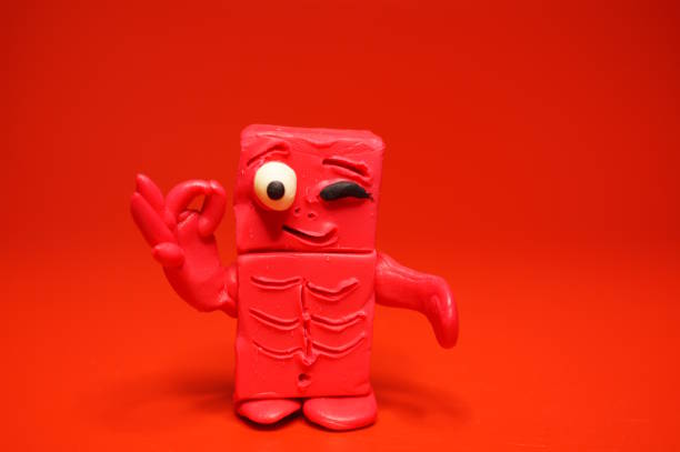 Funny toy zombie winks with an eye.