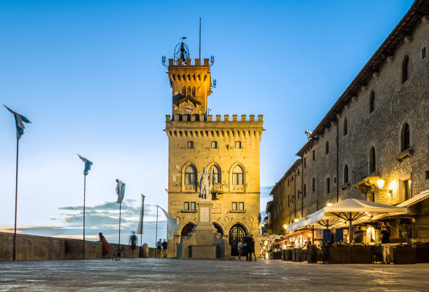 istock San Marino - government palace by dusk 2169420260