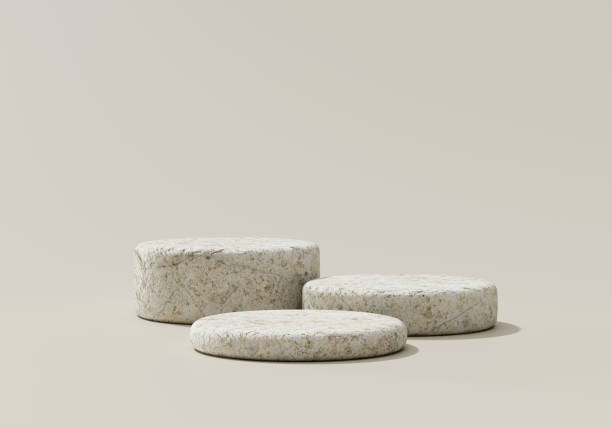 istock Natural Stone Podium Display Platform for Product Presentation 3D Background 2169422576