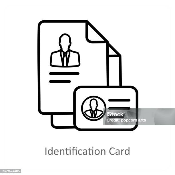 Identitfication Identification Card Stock Illustration - Download Image Now ...