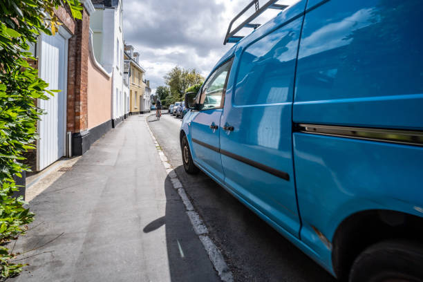 Revelstoke, British Columbia - April 15, 2023: A 1990's era Chevy Astro minivan in a parking lot in downtown Revelstoke