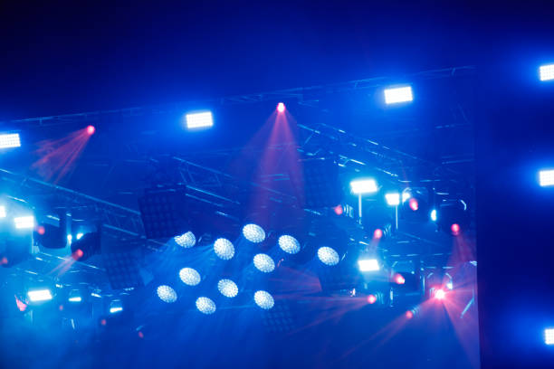 istock Blue light at a concert. Abstract background 2169430287