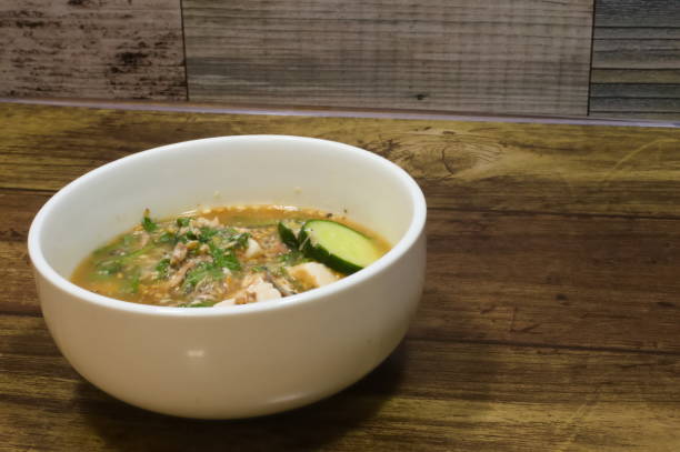 istock cold soup on wooden background 2169431666