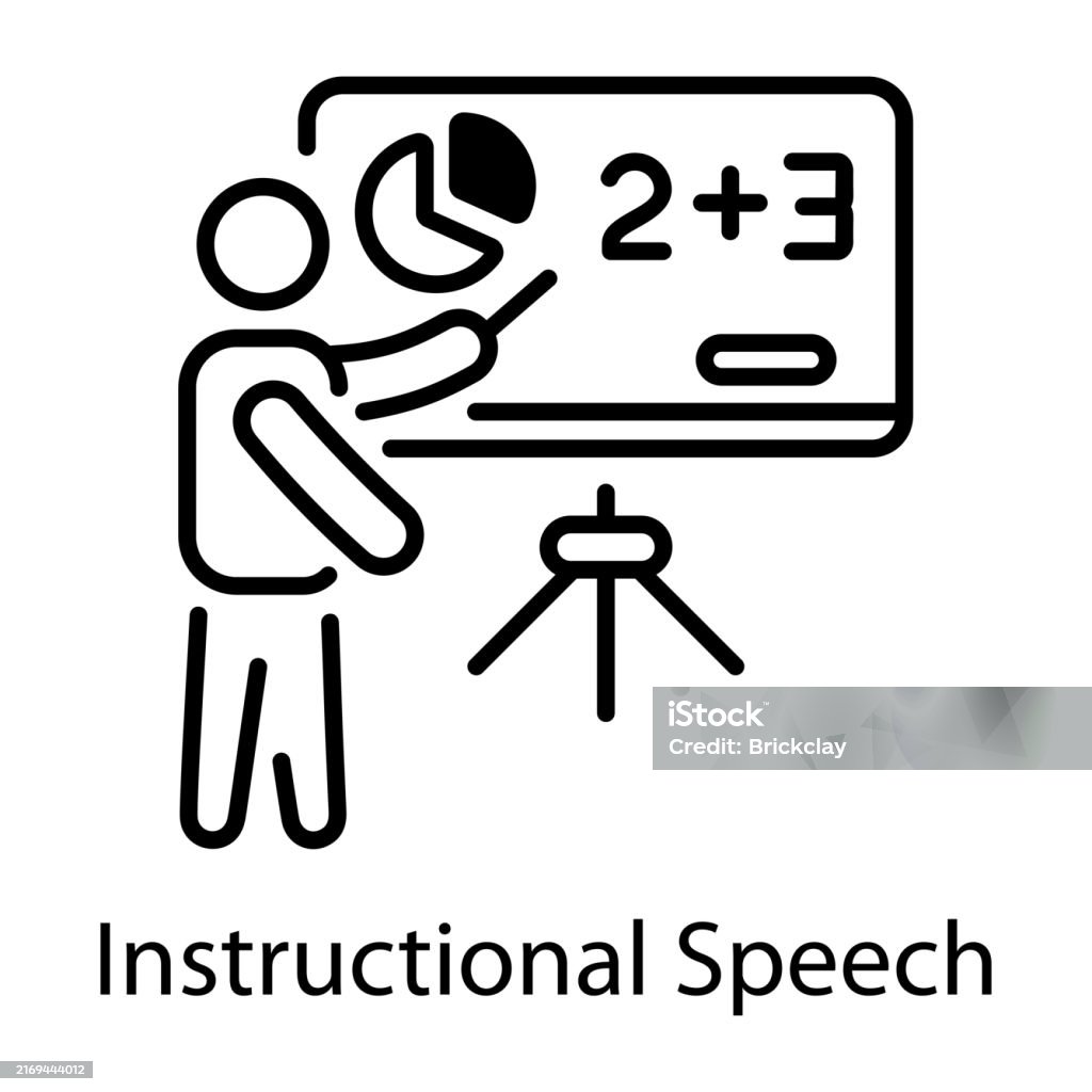Symbol For Informative Content Instructional Speech Stock Illustration - Download Image Now - Icon ...