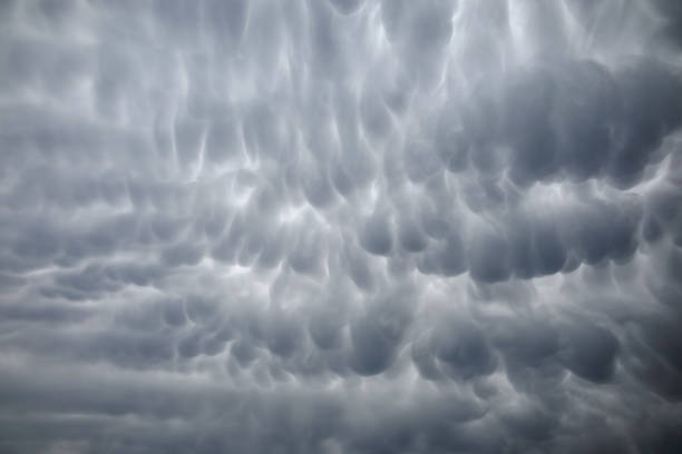 istock Mammatus clouds in the sky 2169446908