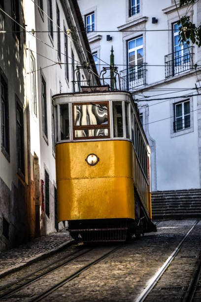 istock Downhill Tram In Lisbon, Portugal 2169450254