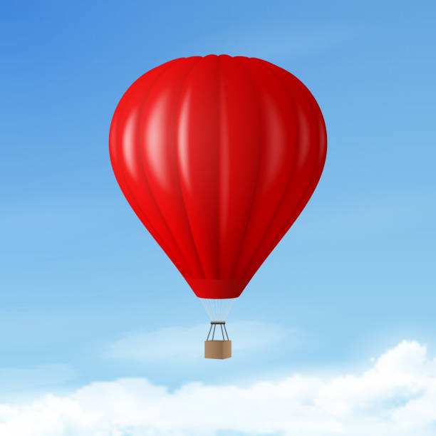 istock Vector Travel Banner with 3d Realistic Hot Air Balloon Icon on a Blue Sky Background. Design Template, Summer Vacation, Travelling, Tourism and Journey Concept 2169453947