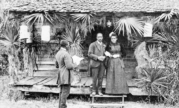 starožitná fotografie: florida svatba - florida jihy spojených států amerických fotky stock ilustrace