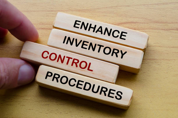 istock Enhance Inventory Control Procedures text on wooden blocks. Operational Excellence concept. 2169455344