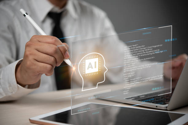 istock business professional using a digital pen to interact with an AI brain interface on a laptop, artificial intelligence creativity and coding program. Technology, AI innovation, digital interaction. 2169462279