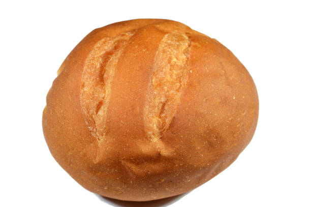 istock Round hand sized hamburger burger bun baked, bun is a type of bread roll, typically filled with savory fillings 2169469703