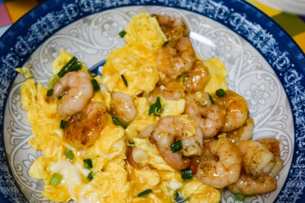 istock Cantonese domestic household common dish stir fried scramble egg with prawns shrimp 2169476296