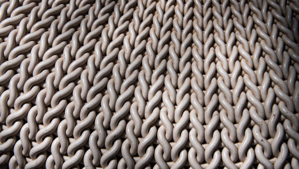 istock Texture of a white braid made of a plastic material 2169480893