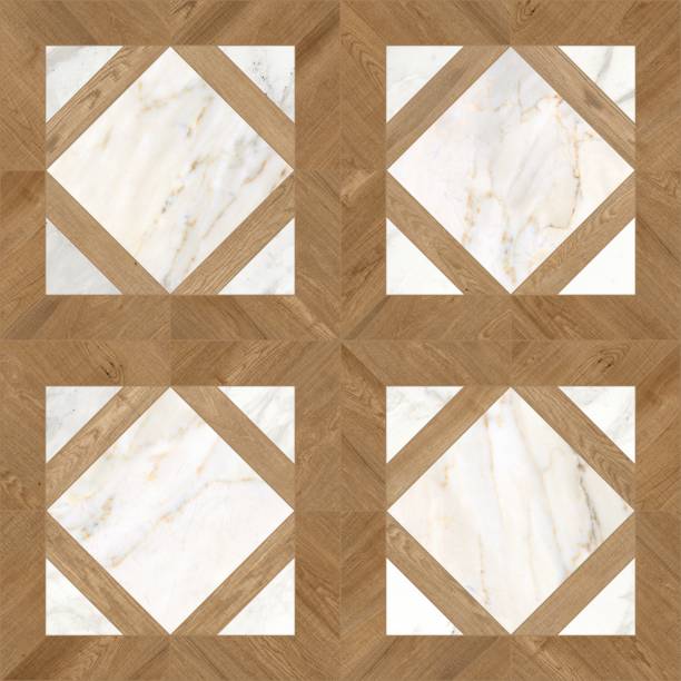 istock Geometric decor. Marble and wooden textured. Parquet floor elements. 2169482200