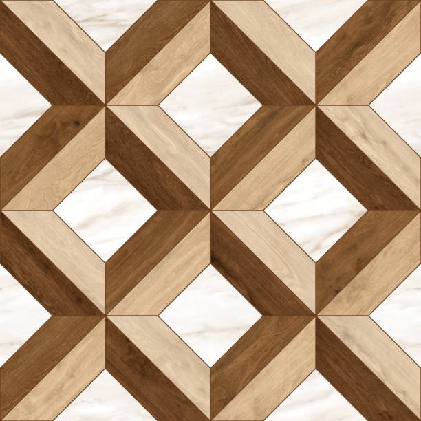 istock Geometric decor. Marble and wooden textured. Parquet floor elements. 2169482457