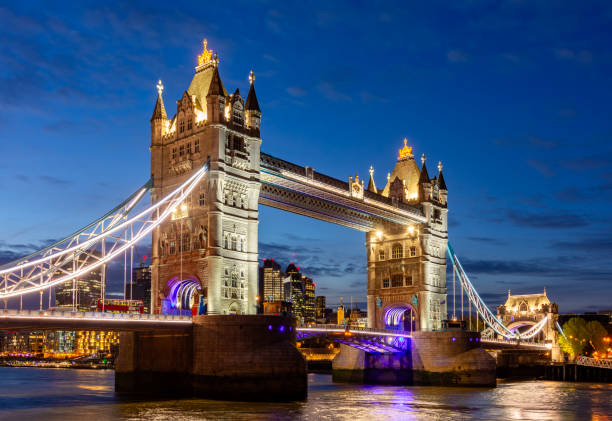 istock Tower Bridge at night illumination, London, UK 2169487364