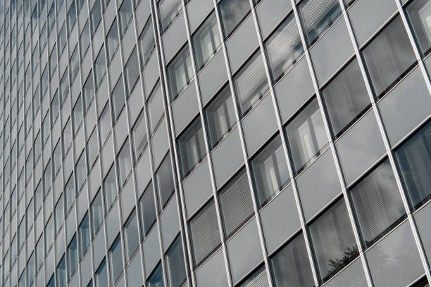 istock minimalist partial view of a flat facade of a modern architecture 2169487933